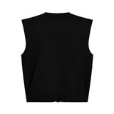 Free/Quent - Nanni 211582-Negro - Chaleco negro con cierre de cremallera y bolsillos - Mujer