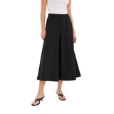 Free/Quent - Nanni 211583-Negro - Pantalones culotte negros de tiro medio con bolsillos laterales - Mujer
