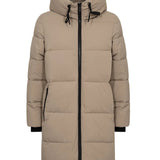 Free/Quent - Herdis 211627-Topo - Abrigo acolchado color topo de tejido hidrófugo - Mujer
