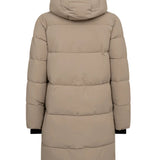 Free/Quent - Herdis 211627-Topo - Abrigo acolchado color topo de tejido hidrófugo - Mujer