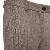 Free/Quent - Bonnie 211689-Crudo - Pantalones marrones con estampado de espiga - Mujer
