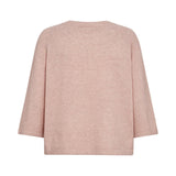 Free/Quent - Hardy 211704-Malva - Jersey rosa claro de lana con mangas raglán ¾ - Mujer