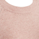 Free/Quent - Hardy 211704-Malva - Jersey rosa claro de lana con mangas raglán ¾ - Mujer