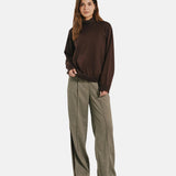 Free/Quent - Sofy 211984-Topo - Pantalones color topo con cintura elástica y bolsillos - Mujer