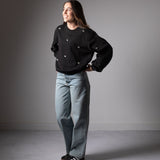 Minueto – Grazia 252067 – Pantalones vaqueros 100% algodón con detalle brillante - Mujer