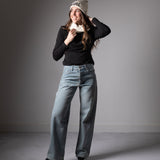 Minueto – Grazia 252067 – Pantalones vaqueros 100% algodón con detalle brillante - Mujer