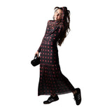 Falda negra con estrellas fucsias Minueto Stella mujer Konestilochic