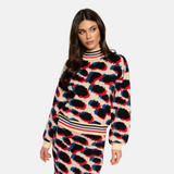 Minueto – Mattea 252305 – Jersey estampado de cuello subido - Mujer