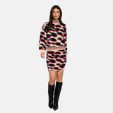 Minueto – Mattea 252305 – Jersey estampado de cuello subido - Mujer
