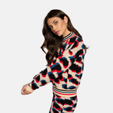 Minueto – Mattea 252305 – Jersey estampado de cuello subido - Mujer