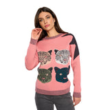 Minueto – 252311 – Jersey con estampado felino - Mujer