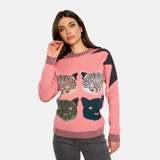 Minueto – 252311 – Jersey con estampado felino - Mujer