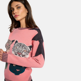 Minueto – 252311 – Jersey con estampado felino - Mujer