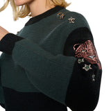 Minueto – 252312 – Jersey con estrellas y leopardo - Mujer