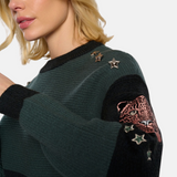 Minueto – 252312 – Jersey con estrellas y leopardo - Mujer
