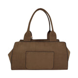 MartinaK - 25433-CAMEL - Bolso camel de antelina con pañuelo anudado (35x13x20 cm.)