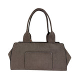 MartinaK - 25433-TAUPE - Bolso color topo de antelina con pañuelo anudado (35x13x20 cm.)
