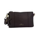 MartinaK - 2603601-NEGRO - Bolso negro plano de ecopiel con asa de mano y bandolera (23x2x14 cm.)