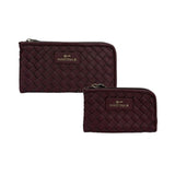 MartinaK - 2603605-BERENJENA - Conjunto de monedero y billetero berenjena trenzado