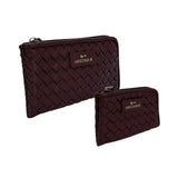 MartinaK - 2603605-BERENJENA - Conjunto de monedero y billetero berenjena trenzado