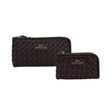 MartinaK - 2603605-MARRON - Conjunto de monedero y billetero marrón trenzado