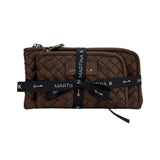 MartinaK - 2603605-CAMEL - Conjunto de monedero y billetero camel trenzado