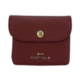 MartinaK - 2603608-BURDEOS - Monedero burdeos con cremallera interior (11x1,5x9 cm.)