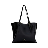 MartinaK - 261616-NEGRO - Bolso shopping de ecopiel grabada negra (35x11x29 cm.) con asa de hombro ajustable