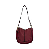 MartinaK - 261619-BURDEOS - Bolso bandolera burdeos con cierre clip y bolsa interior con cremallera (28x8x23,5 cm.)