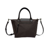 MartinaK - 261826-NEGRO - Bolso negro de nylon con solapa y organizador interior (33x12x24 cm.)