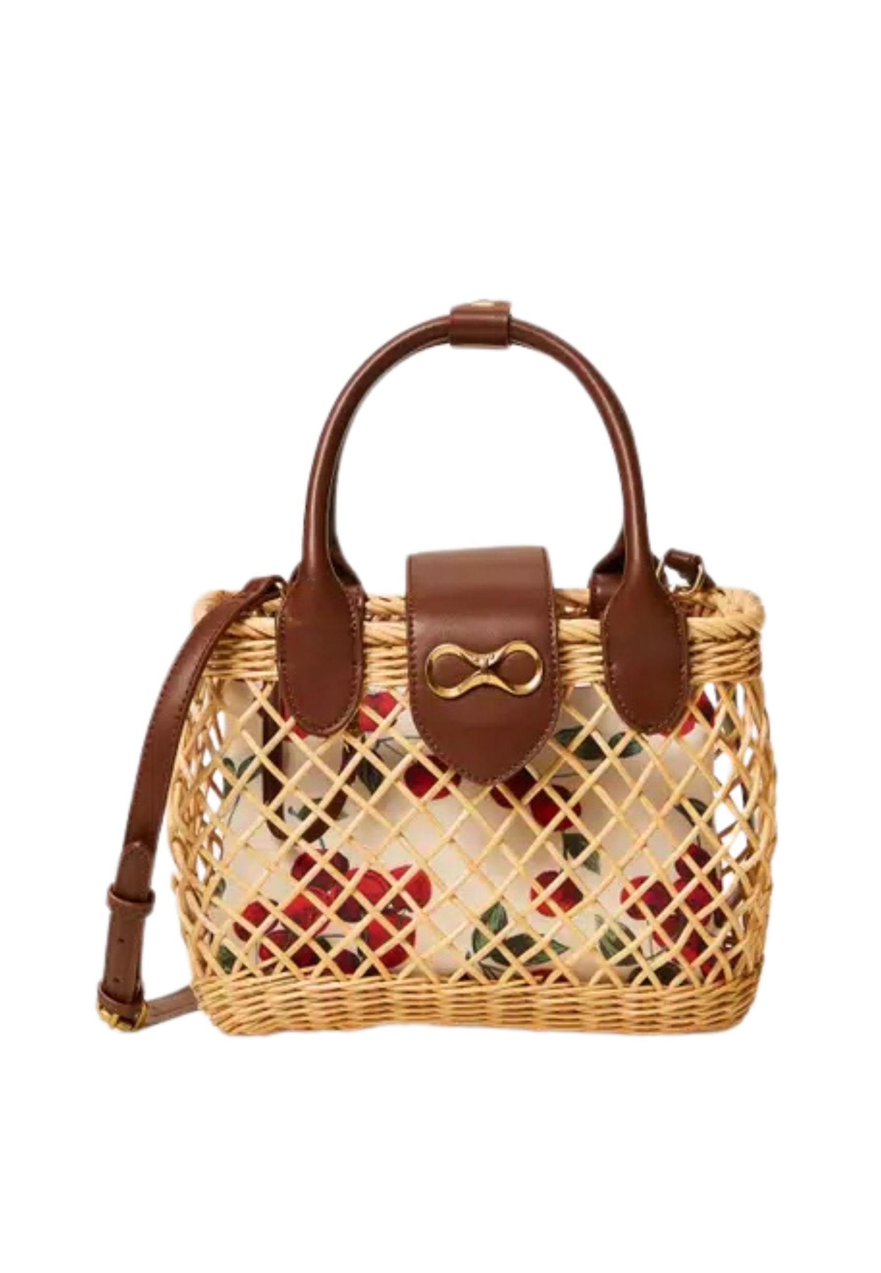 Bolso mimbre natural Twinset bandolera elegante chic Konestilochic