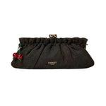Clutch negro Twinset rafia con cerezas mujer Konestilochic
