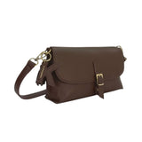 MartinaK - 262606-MARRON - Bolso bandolera marrón de ecopiel grabada (26x6x18 cm.)