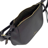 MartinaK - 263808-MARRON - Bolso bandolera minimalista de ecopiel marrón (31x8x22 cm.)