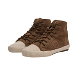 Aro - Charlie Suede 3681-CHARLIE-COCONUT - Zapatillas marrones de caña alta con empeine de gamuza - Mujer