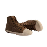 Aro - Charlie Suede 3681-CHARLIE-COCONUT - Zapatillas marrones de caña alta con empeine de gamuza - Mujer