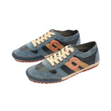 Aro - Ido 3683-IDO-MIDNIGHT - Sneakers azul marino de piel y ante con efecto lavado - Hombre