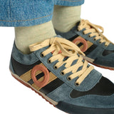 Aro - Ido 3683-IDO-MIDNIGHT - Sneakers azul marino de piel y ante con efecto lavado - Hombre