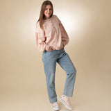 40323_70-Sudadera rosa con cuello panadero Yerse para mujer