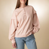 40323_70-Sudadera rosa con cuello panadero Yerse para mujer
