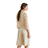 40578_2-Cárdigan de algodón de crochet Yerse para mujer