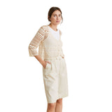 40578_2-Cárdigan de algodón de crochet Yerse para mujer