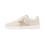 Munich – Rumba Wmn 25 4078025 – Sneakers de ante en color crema con detalles en oro rosa - Mujer
