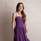 40860_75-Vestido drapeado con tirantes de largo midi Yerse