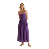 40860_75-Vestido drapeado con tirantes de largo midi Yerse
