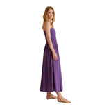 40860_75-Vestido drapeado con tirantes de largo midi Yerse