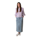 40866_273-Camisa de rayas de manga corta Yerse para mujer