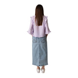 40866_273-Camisa de rayas de manga corta Yerse para mujer