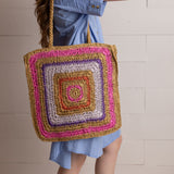 40906_177-Maxi bolso rosa de rafia hecho a mano Yerse