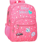 Pepe Jeans - Evelyn 410109266170 - Mochila rosa adaptable a carro con doble compartimento (32x42x17 cm)